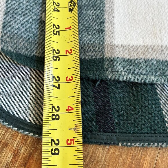 Green & White Plaid Button-Down Oversized Shirt Jacket By So Womens Size S Made - Picture 7 of 9